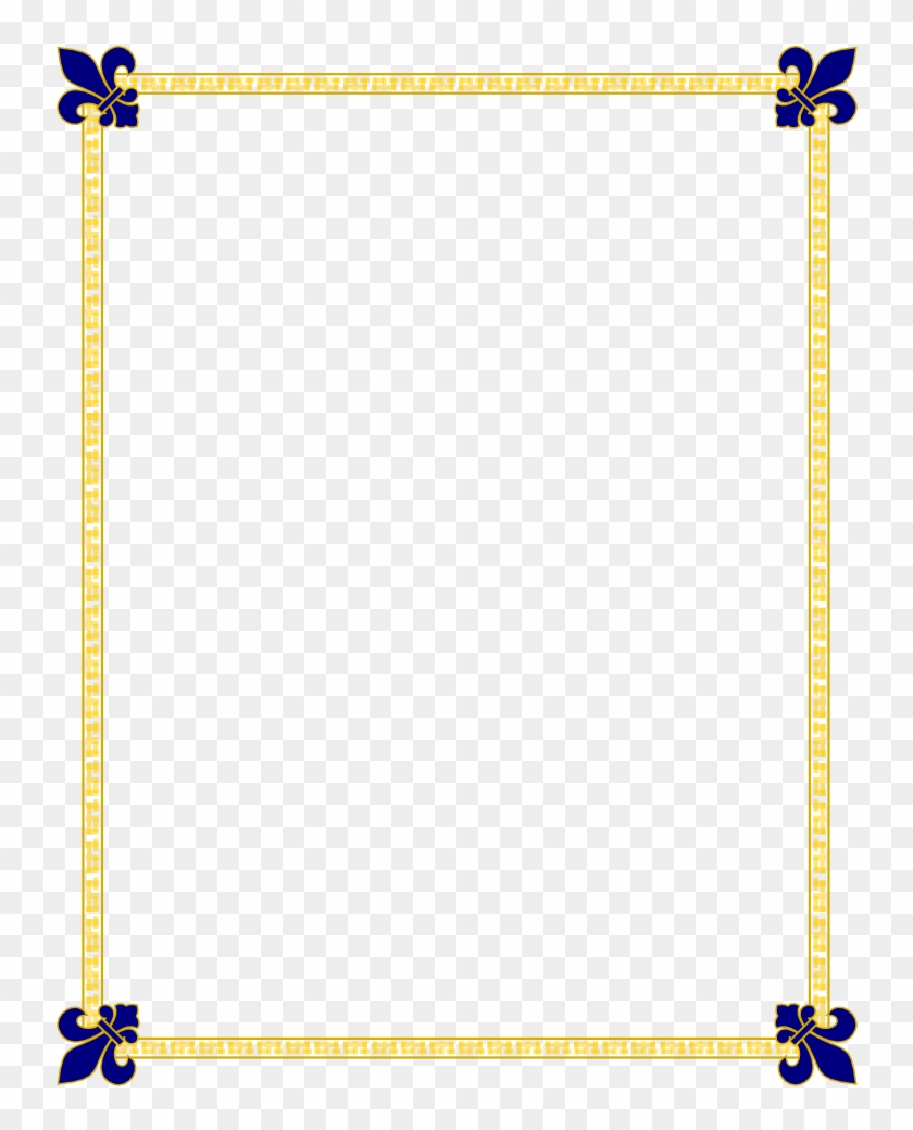 Blue Border Clipart - Blue And Gold Border #722154