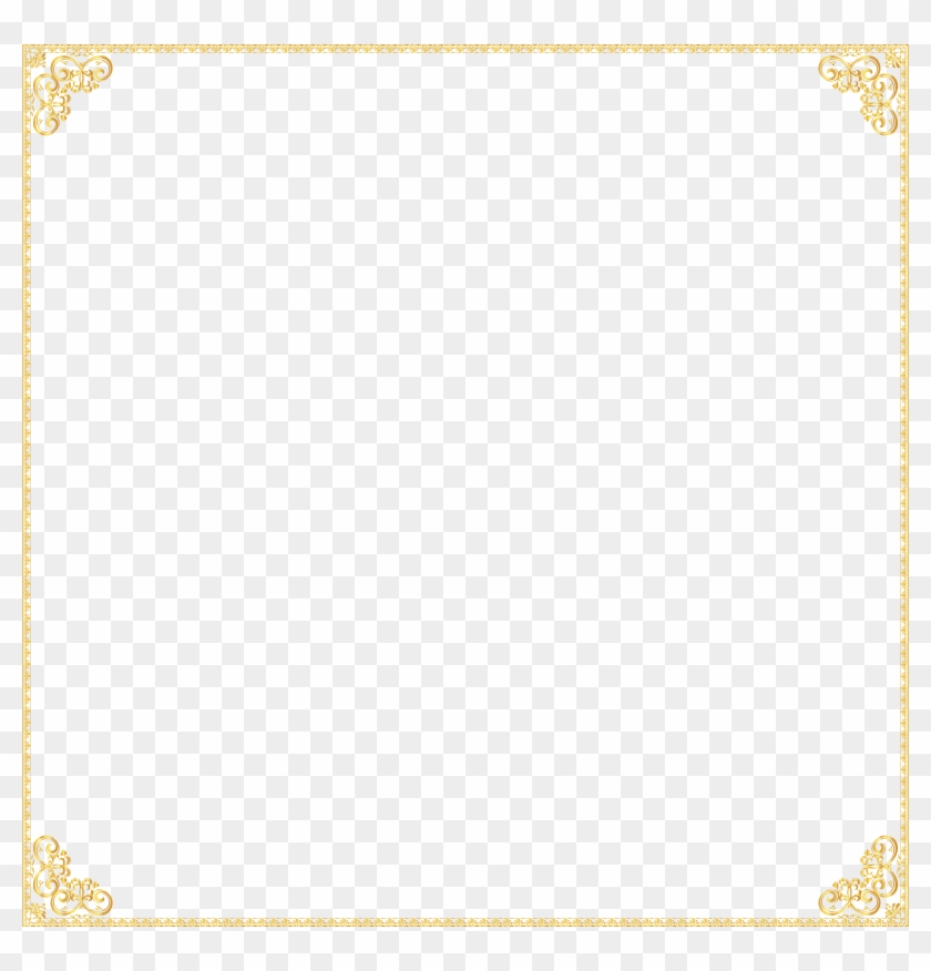 Golden Border Frame Transparent Clip Art Image - Golden Border Frame Transparent Clip Art Image #722161