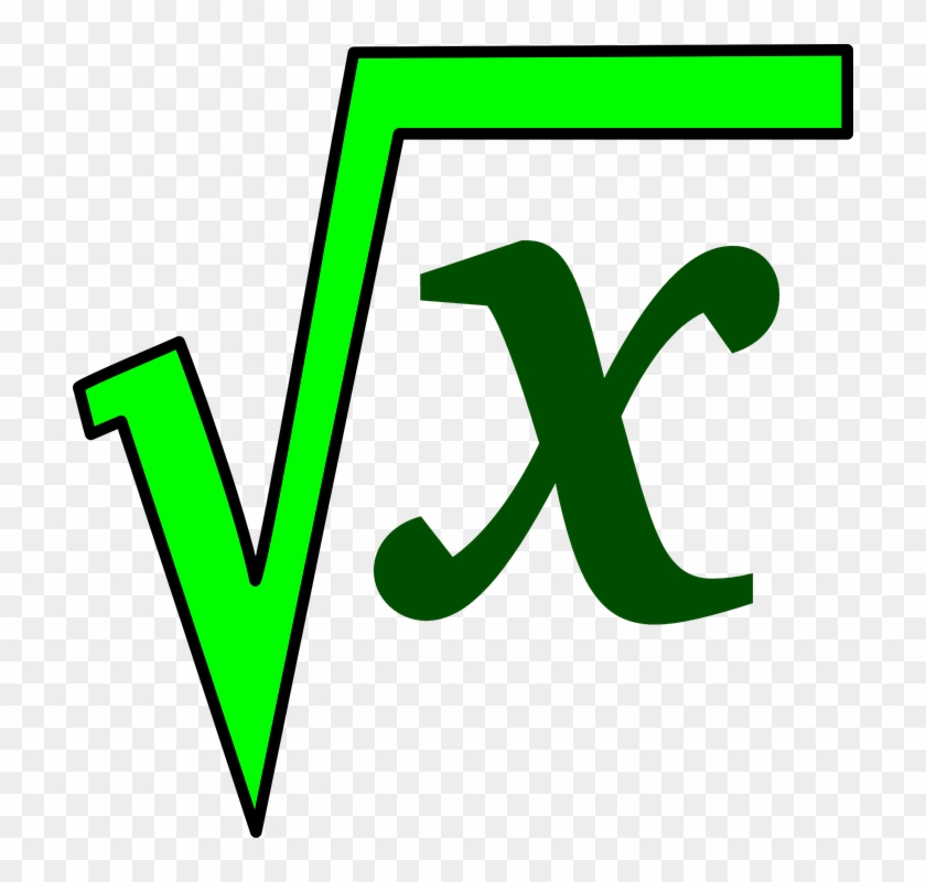 Square Root, Math, Green, Mathematics, Student, Study - Square Root Clip Art #722656