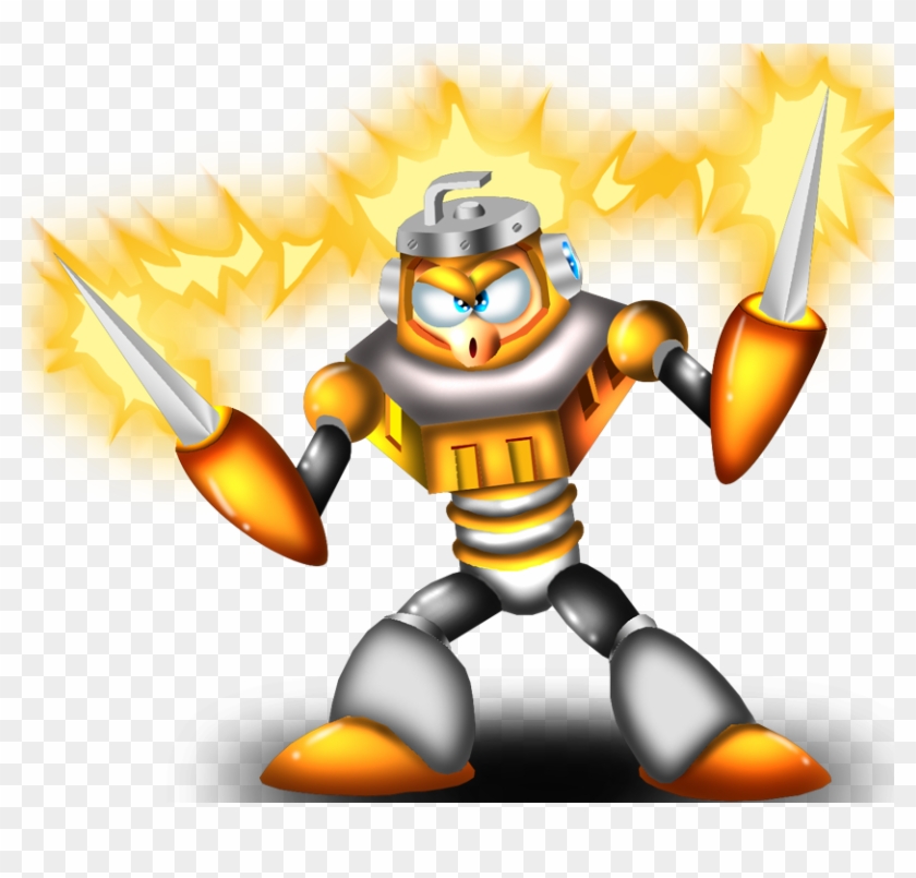 3d Spark Man By Spdy4 - Mega Man 3 Spark Man #724340