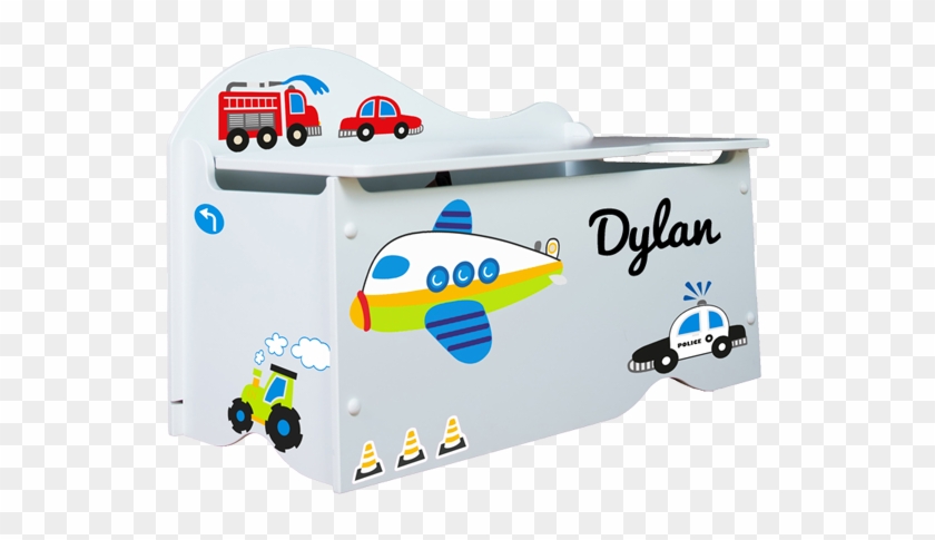 Coffre À Jouets Véhicule À Personnaliser Avec Un Prénom - Play Yard #724597