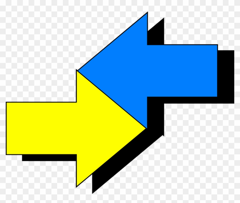Illustration Of Intersecting Arrows - Two Arrows Pointing At Each Other #725443