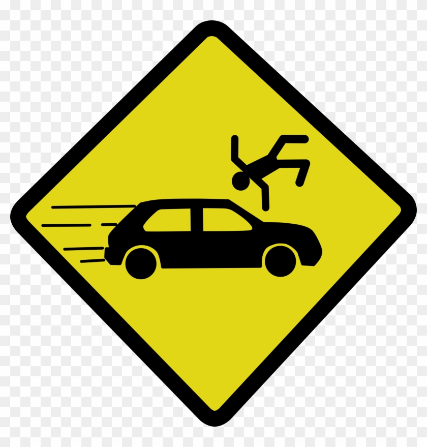 Clipart - Car Accident Sign #129678