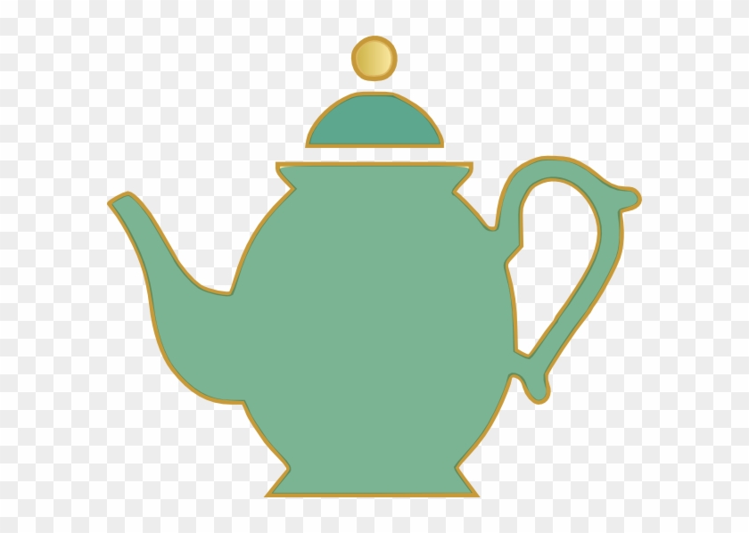 Tea Pot Green Clip Art At Clker Com Vector Clip Art - Tea Kettle Clip Art #129716
