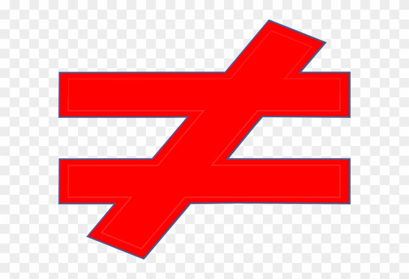 Not Equal To Clip Art At Clker - Not Equal To Sign #129903