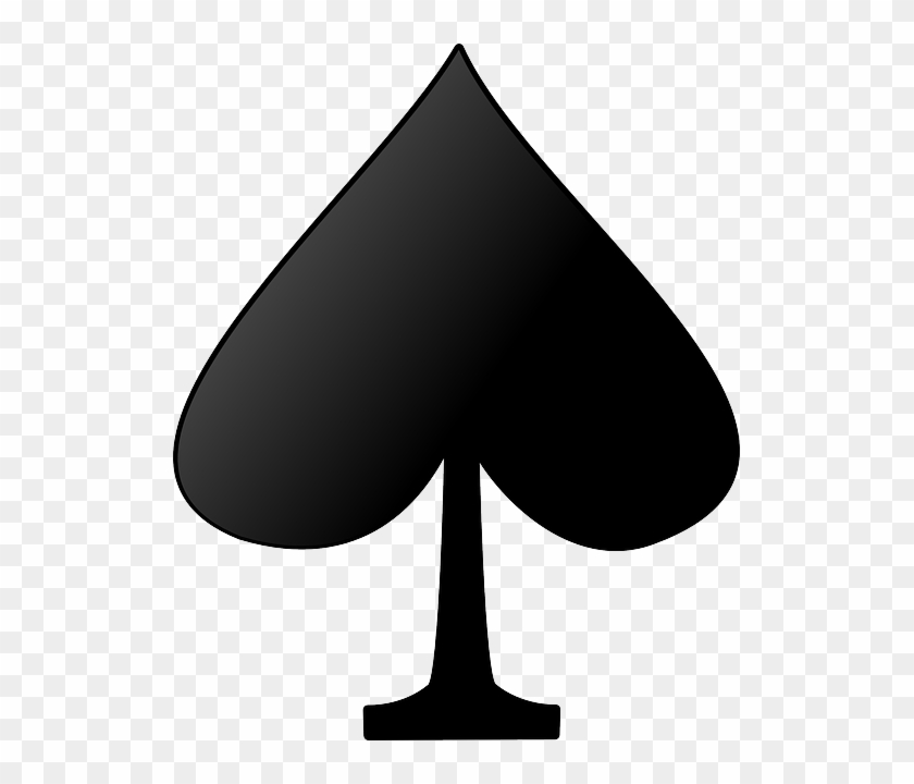Symbol, Silhouette, Card, Cartoon, Signs - Deck Of Card Spades #132340