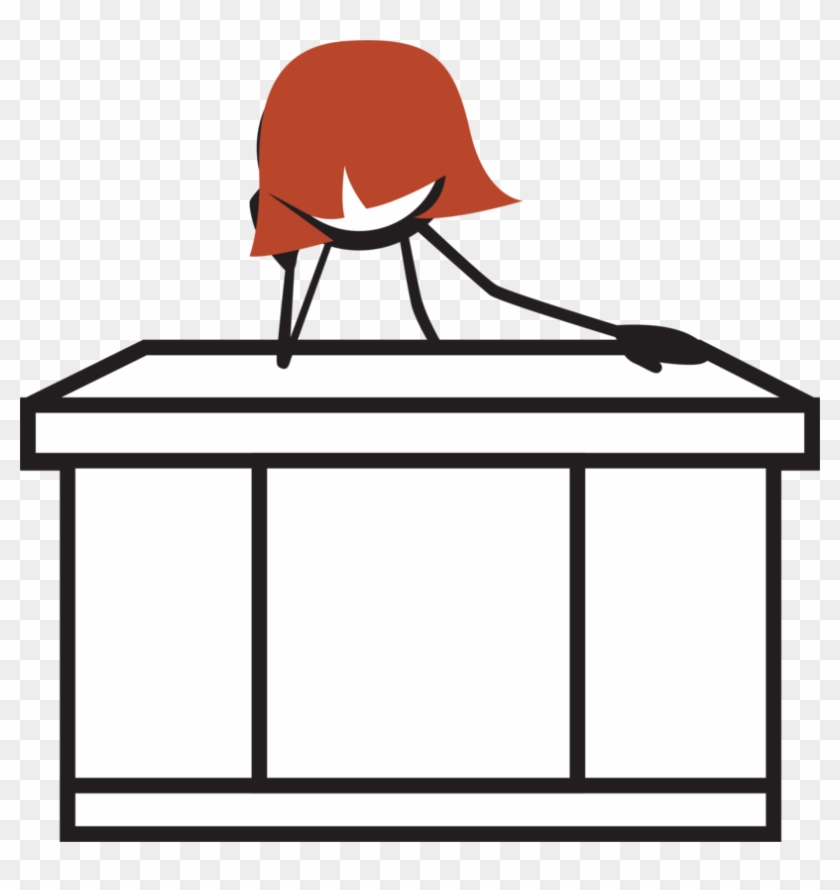 Norah Colvin - Stick Figure Sitting At Desk #132376