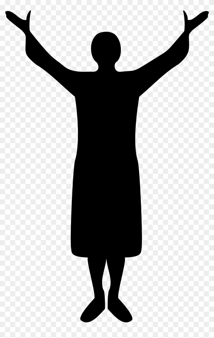 African American Woman Praising God Clipart - Traffic Control Icon #132406