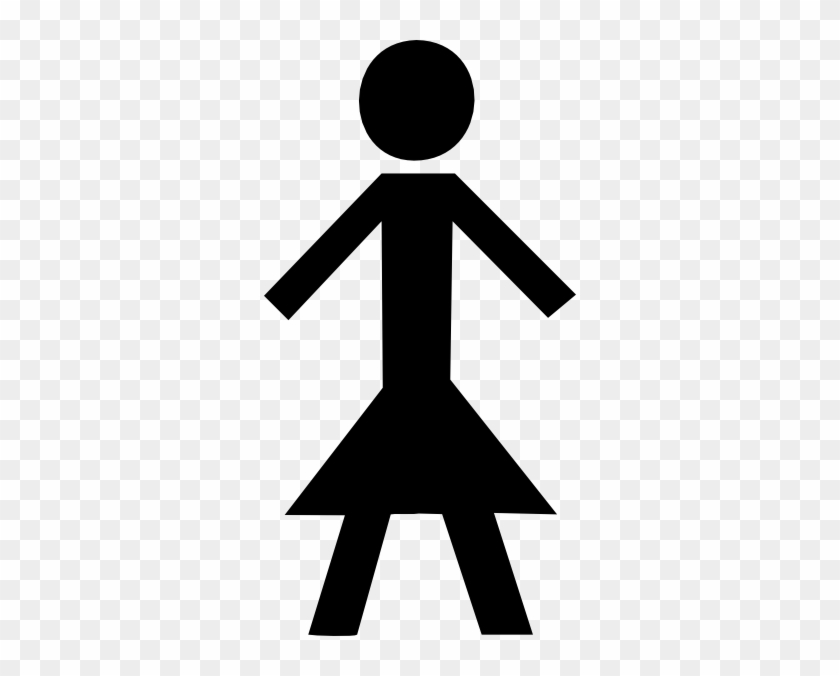 Stick Girl Black Clip Art At Clipart Library - Stick Figure Clip Art #132430