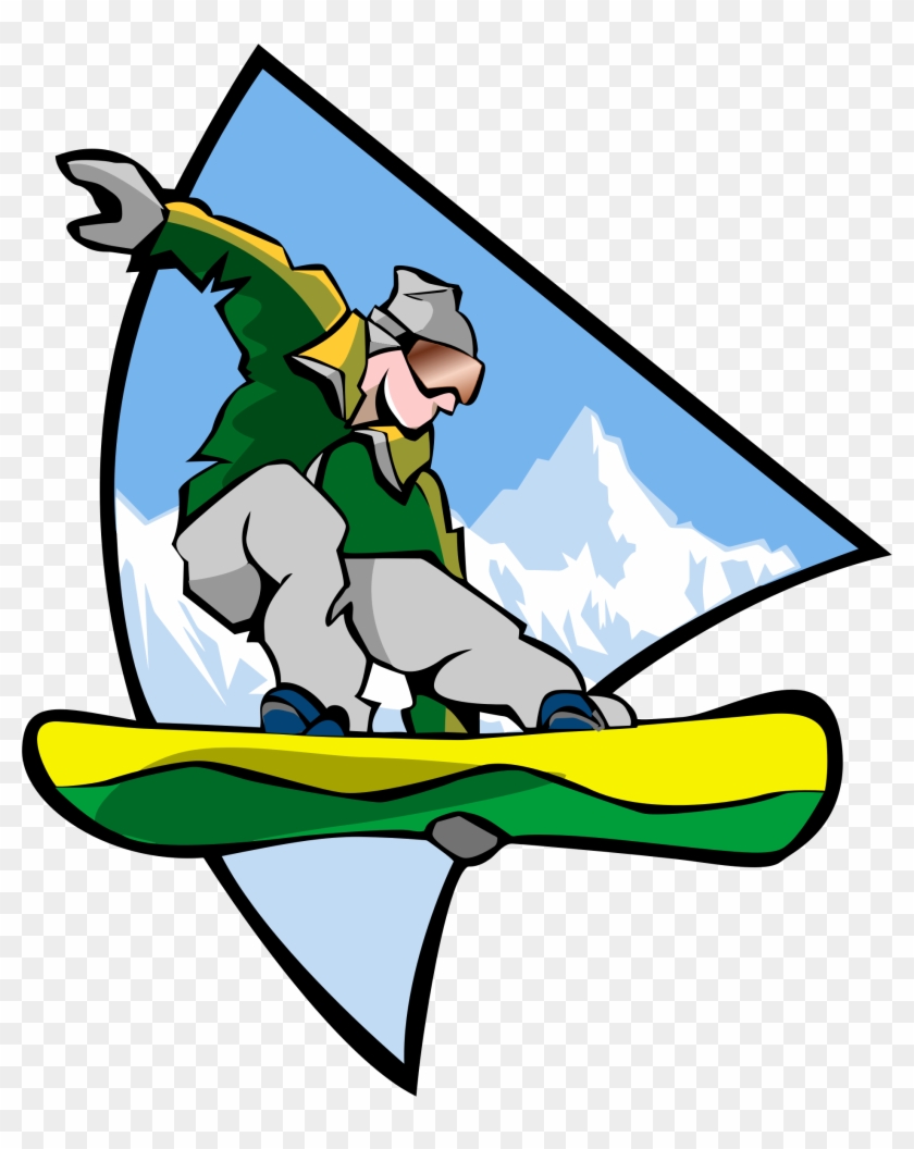 Snowboarding Clipart Microsoft - Snowboarding Man Trucker Hat, White And Black, One #132549