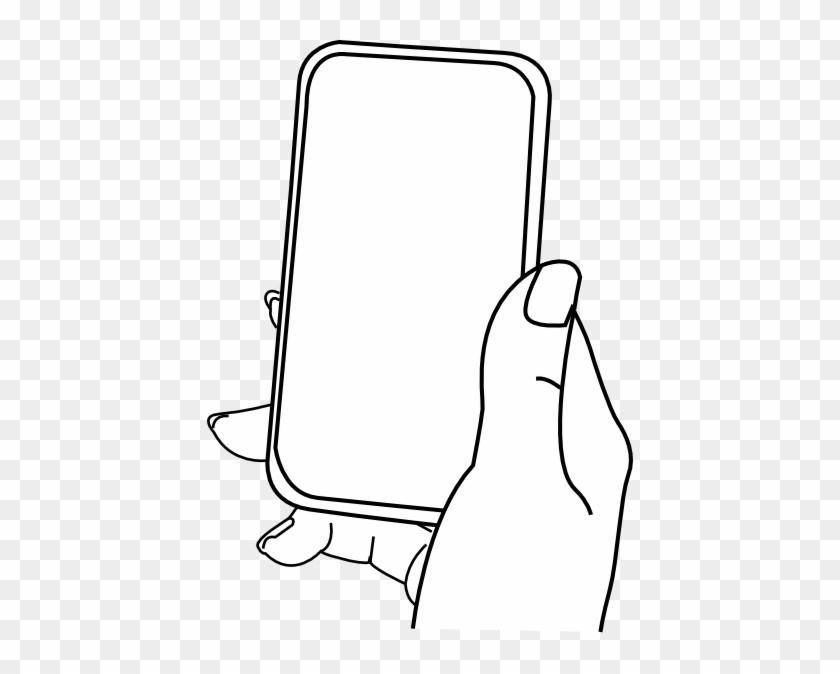 Iphone Texting Clipart Image &, Pictures - Cartoon Hand Holding Iphone #133238