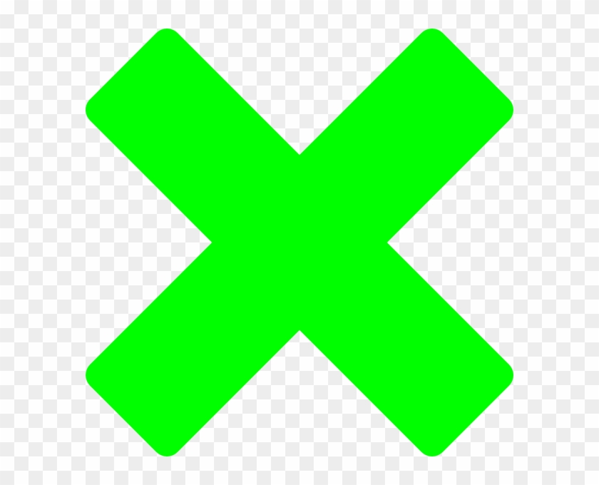 Green X Clip Art - Green X Clip Art #133306