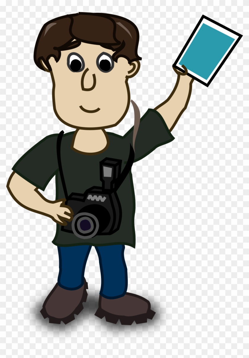 Clipart Boy Photographer - Hippy Photographer 1 Inch / 25mm Pin Button Badge Camera #133466