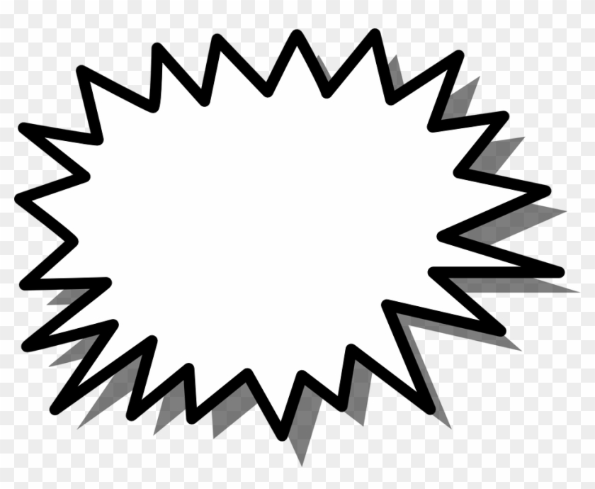 Free Vector Segmented Clip Art - Starburst Graphic Black And White #135669