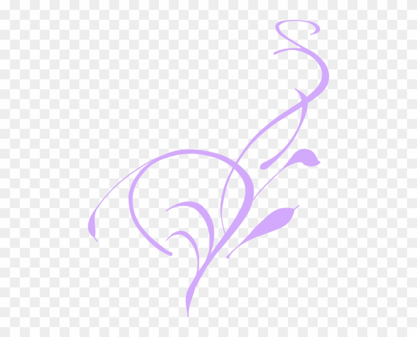 Lavander Floral Border 1 Clip Art - Vine Clip Art #136471
