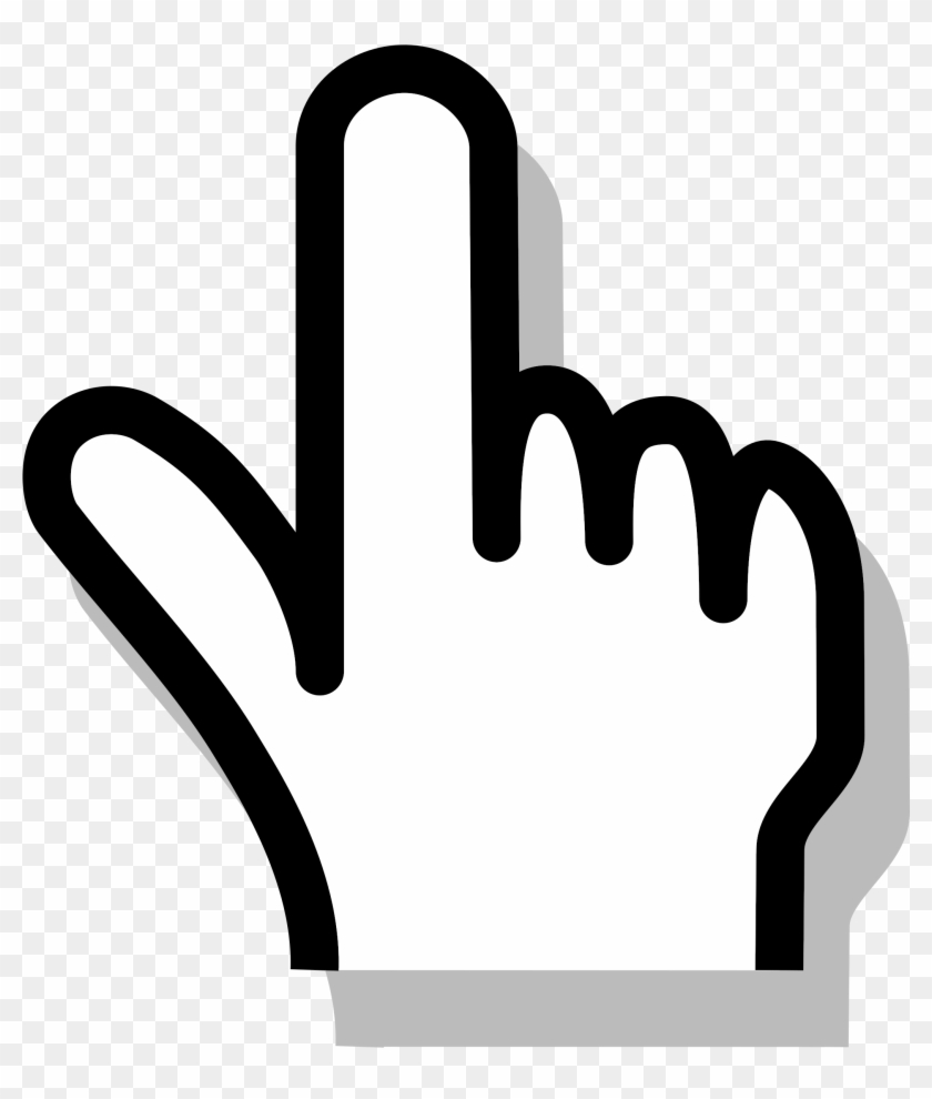 Pointing Finger 01 Svg Vector File, Vector Clip Art - Finger Pointing Down Clipart #136902