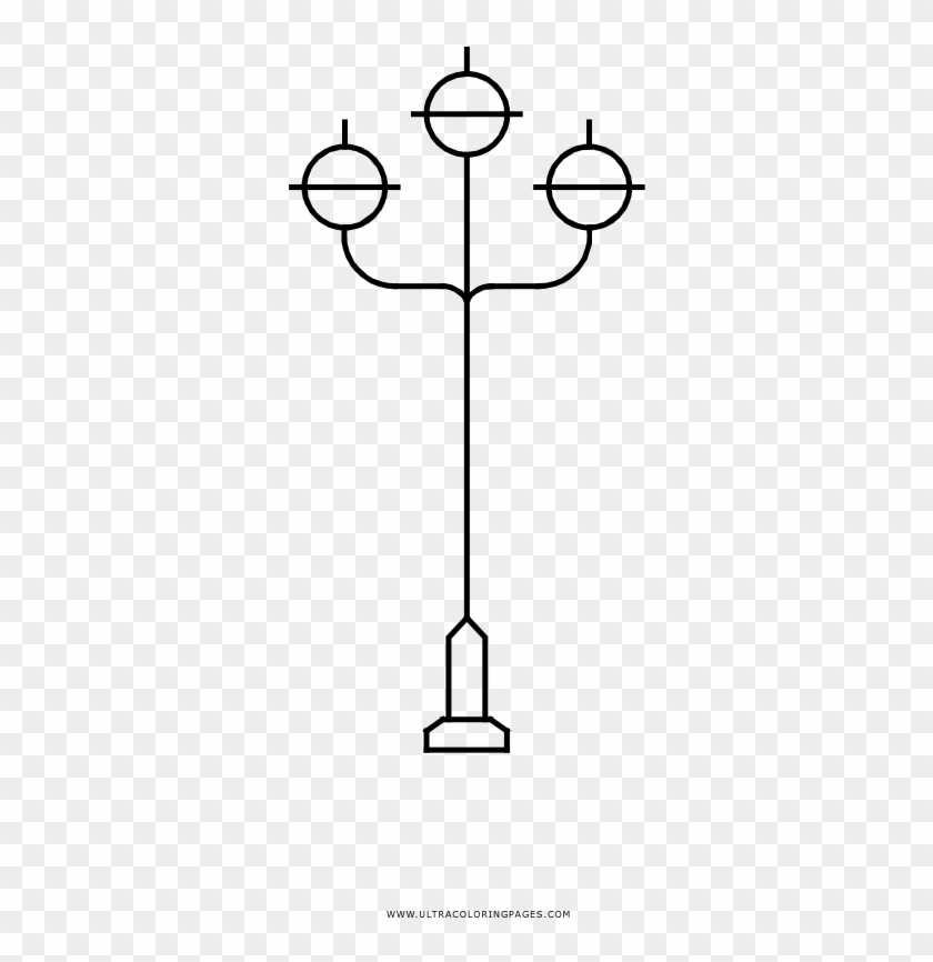 Lamp Post Coloring Page - Poste De Luz Para Colorear #726136
