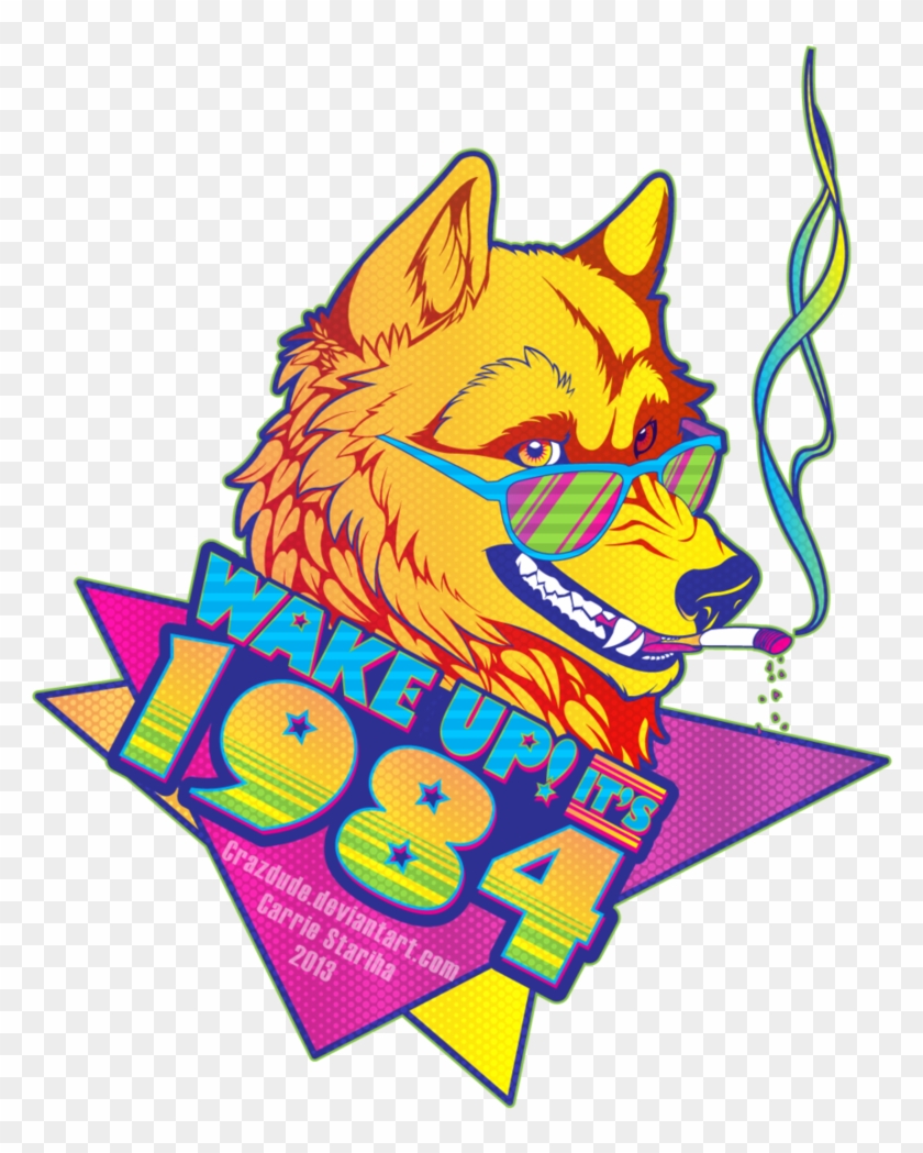 Wake Up It's 1984 Wolf By Crazdude - Cartoon #726521