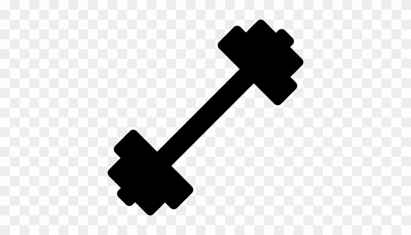Dumbbells With Bar Vector - Dumbbell Icon Vector #726788
