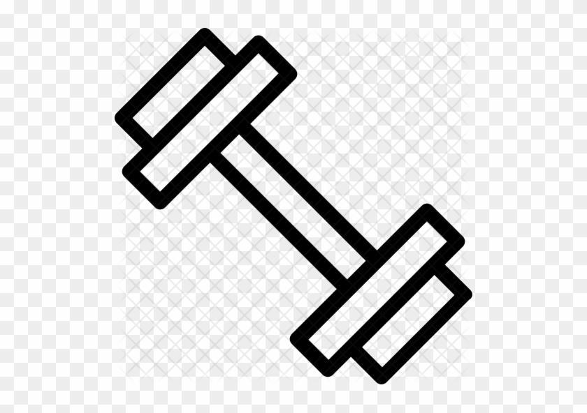 Dumbbell Icon - Peso De Academia Desenho #726871