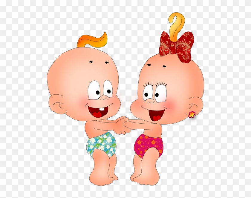 Desenhos - Cute Baby Girl And Boy Cartoon #727778
