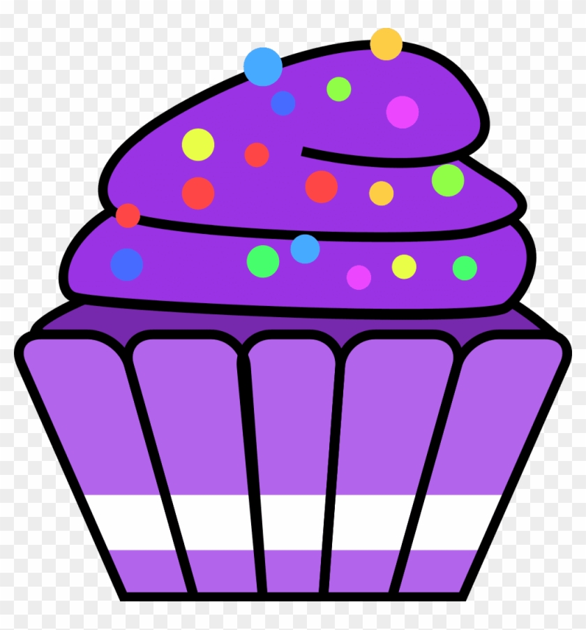 Purple Cupcake Clipart - Clip Art #729608