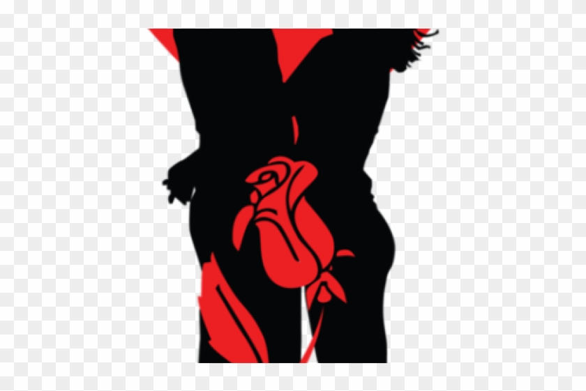 Romantic Clipart Red Carpet Couple - Couple Silhouette With Hearts #729733