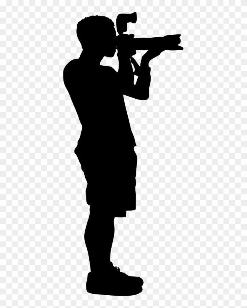 Telephoto Lens Reporter Silhouette - Telephoto Lens Reporter Silhouette #730098