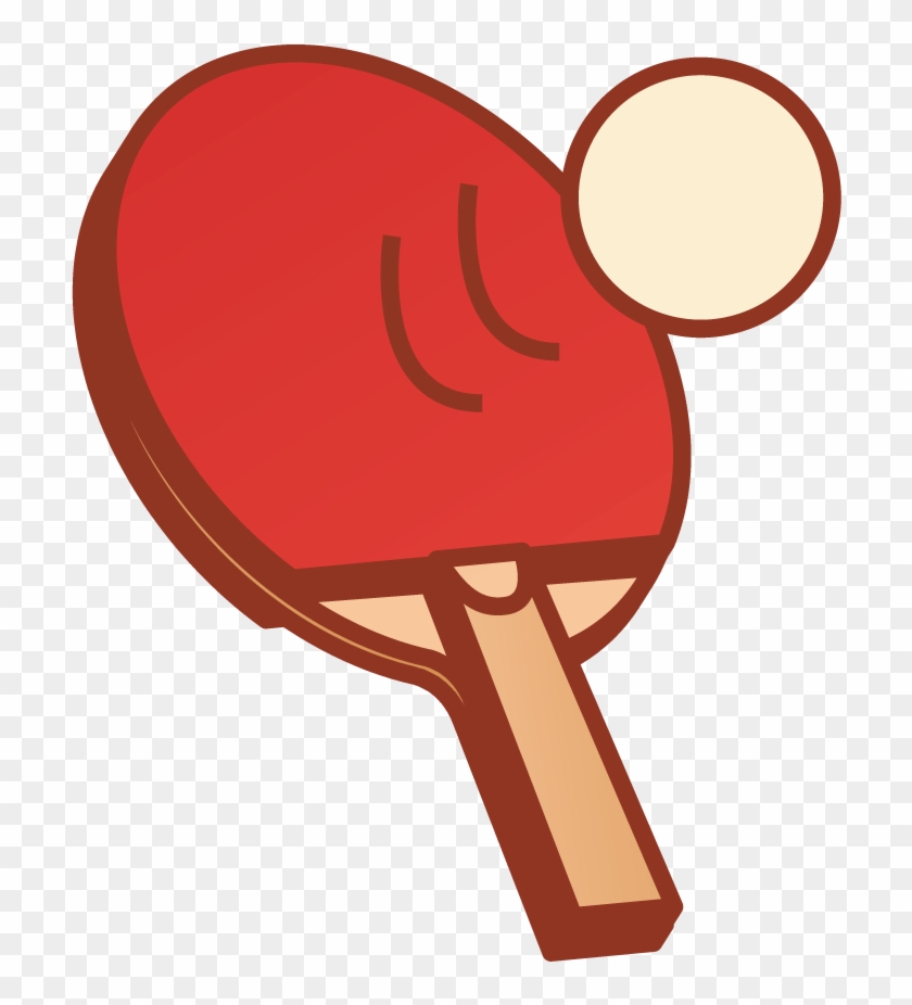 Pong Table Tennis Racket Sport Clip Art - Pong Table Tennis Racket Sport Clip Art #730259