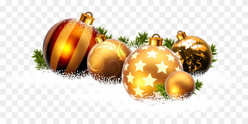 Christmas - Christmas Balls Snow Png #730717
