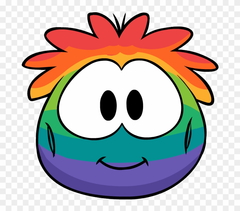 Rainbow Puffle Costume Clothing Icon Id 4810 - Club Penguin Rainbow Puffle #731152