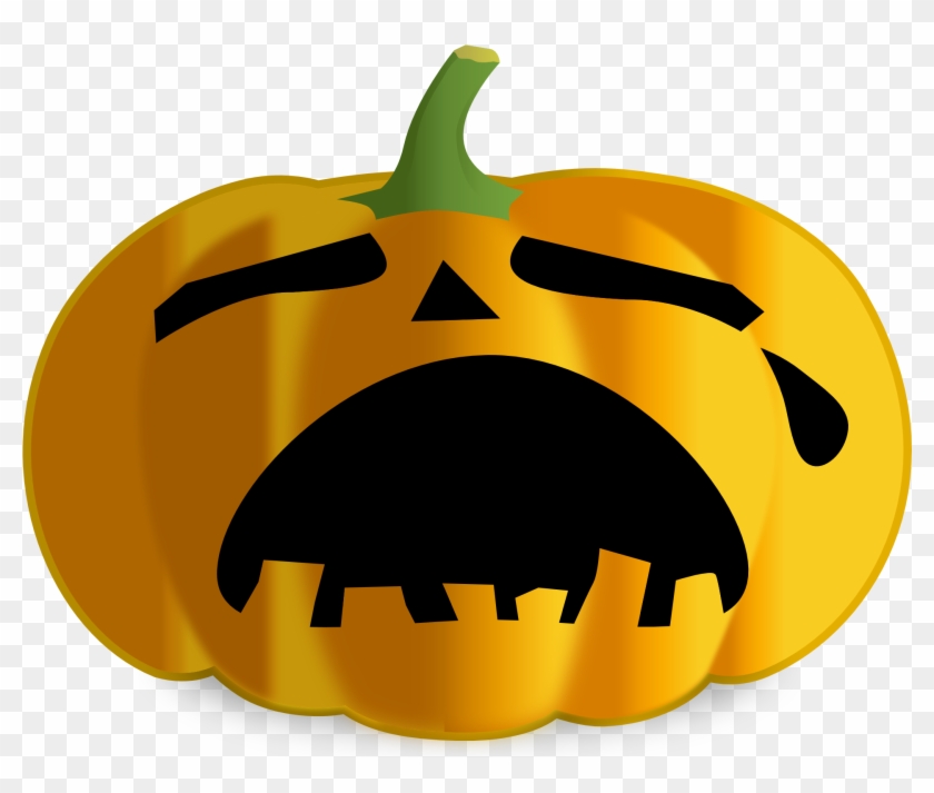 Jack O Lantern Clipart 10, - Sad Jack O Lantern Face #731453