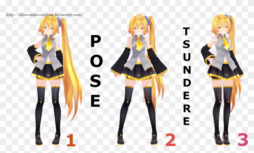 Tsundere Poses [download] 150 Watchers By Shiro-nekovocaloid - Mmd Pose Dl #731778