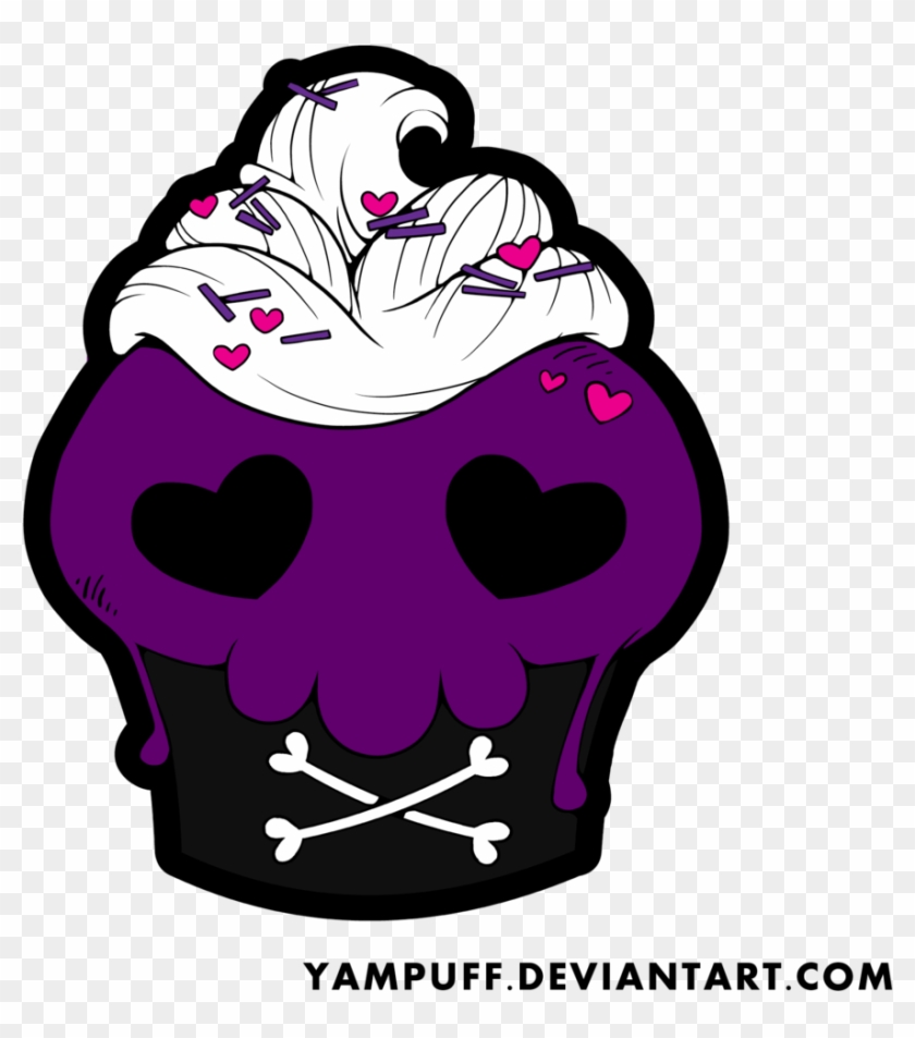 Skull Cupcake - Day Of The Dead Drawings Cupcake #732024