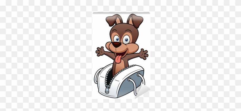 Illustration Of Cartoon Dog In Bag Wall Mural • Pixers® - Illustration #732158