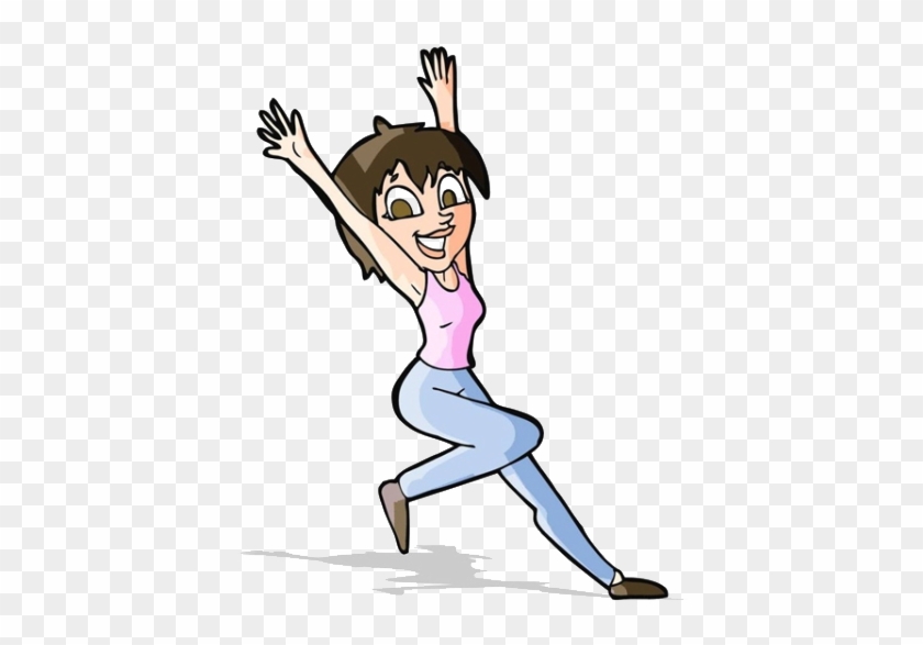 Cartoon Girl Doing Gymnastics - Cartoon Girl Doing Gymnastics #732211