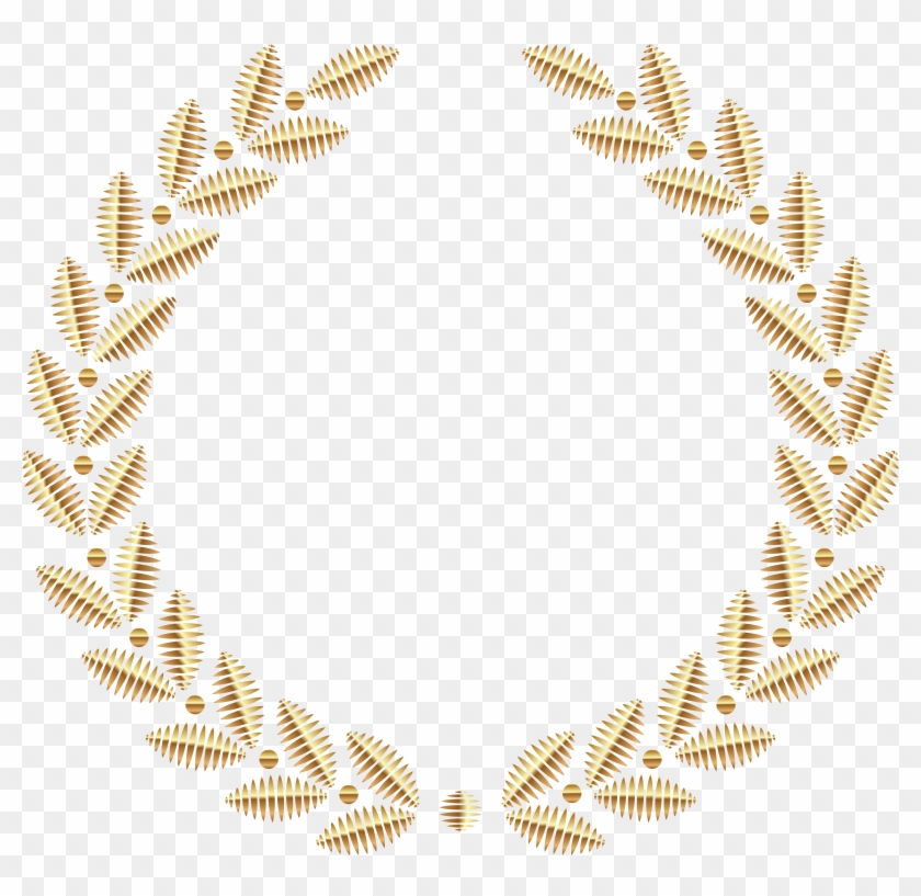 Laurel Wreath Clip Art - Gold Laurel Wreath Png #732693
