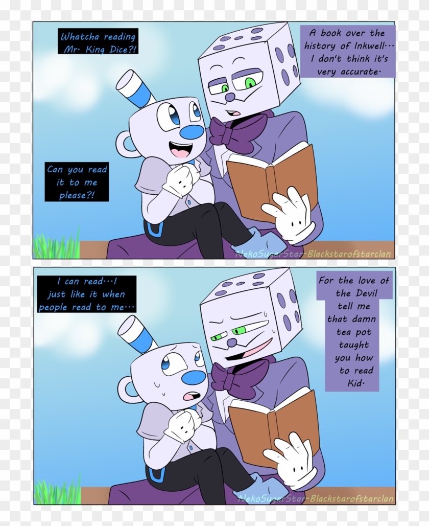 Reading With King Dice By Nekosugarstar - Cartoon #735166