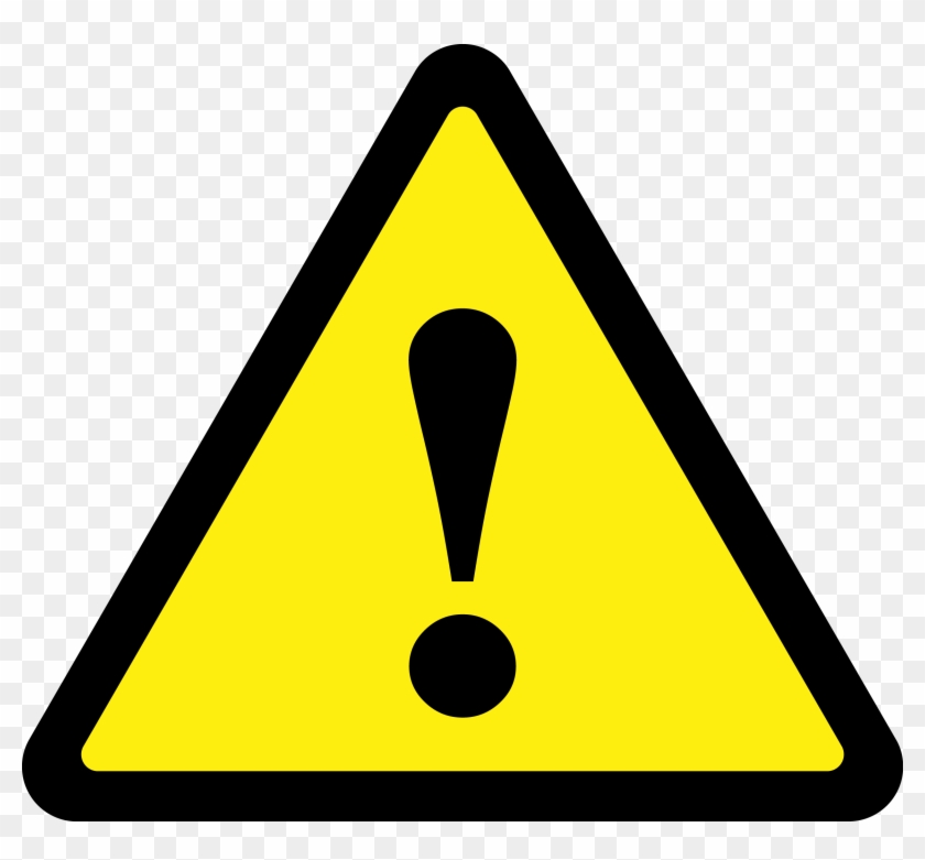 Clipart Warning Triangle - Yellow Triangle With Exclamation Point #735554