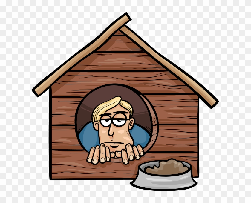 Clipart Köpek Kulübesindeki Adam - Dog House Cartoon #735609