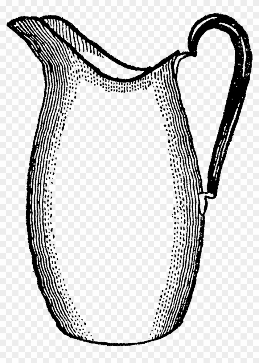 This Is A Simple, But Wonderful, Digital Image Transfer - Water Pitcher Drawing #736441