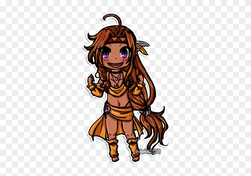 Chibi Island Girl By Selaphi - Cartoon #736653