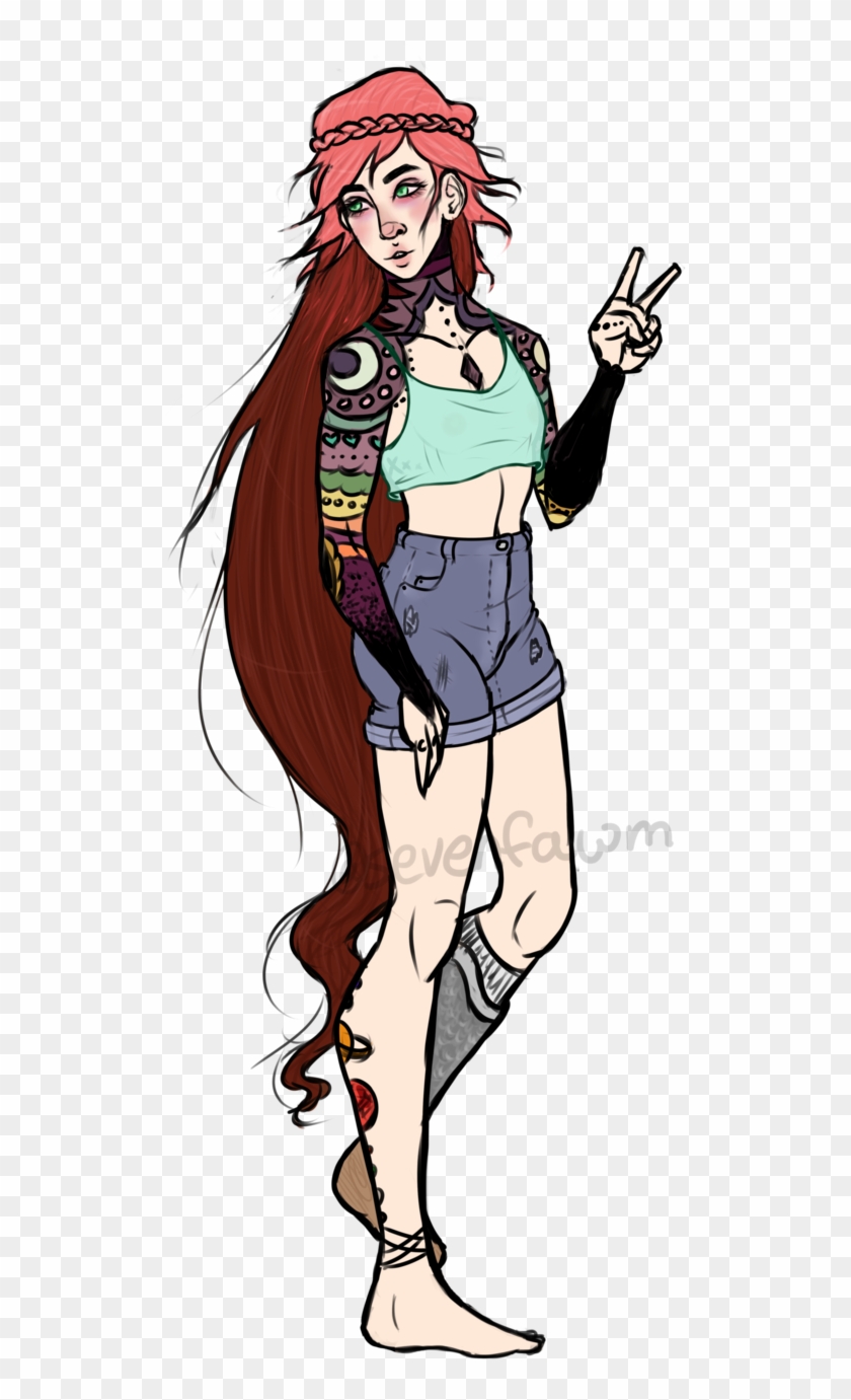 Tattoo Girl By Sevenfawm - Cartoon #736756
