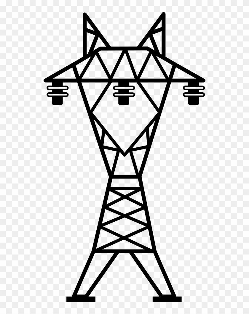 Power Line With Three Insulators Comments - Electric Tower Vector #737144