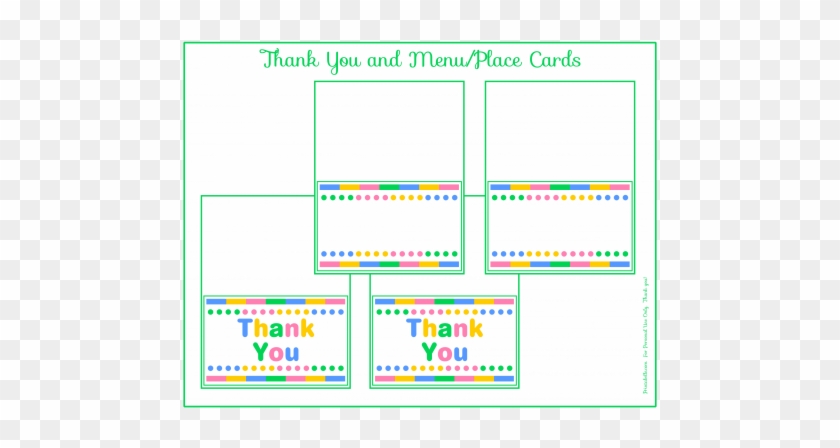 Free Candy Dot Thank You And Menu/place Cards Printable - Diagram #737151