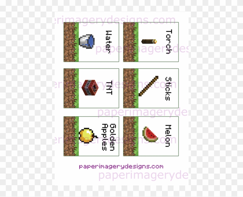 Minecraft Party Decoration Ideas And Able Printables - Minecraft Food Labels Water #737169