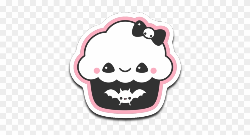 Kawaii Bat Cake Vinyl Stickers - Sugarhai Cupcakes #737384