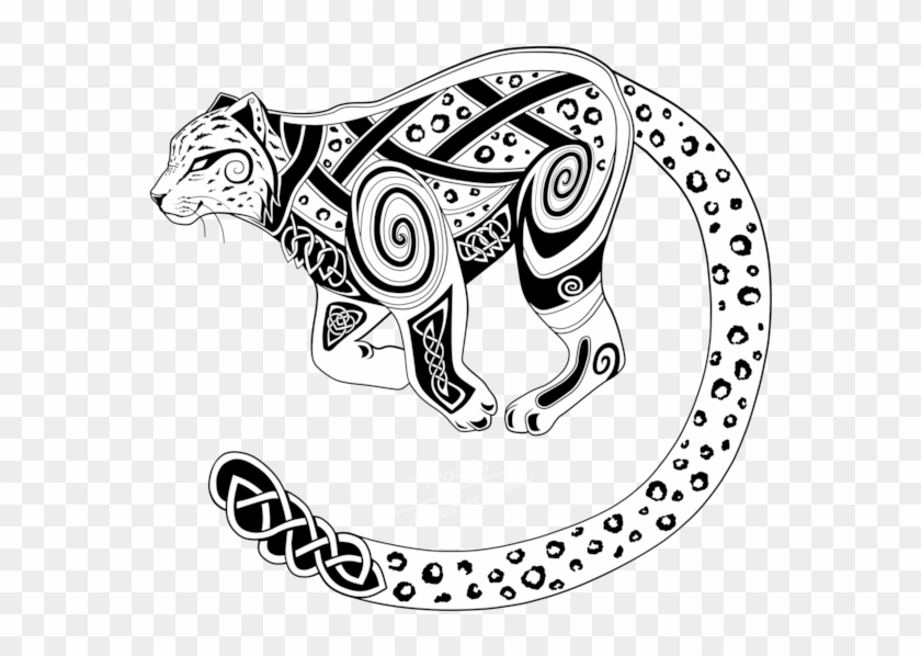 Snow Leopard Celtic Design By Tyooky - Snow Leopard #738139