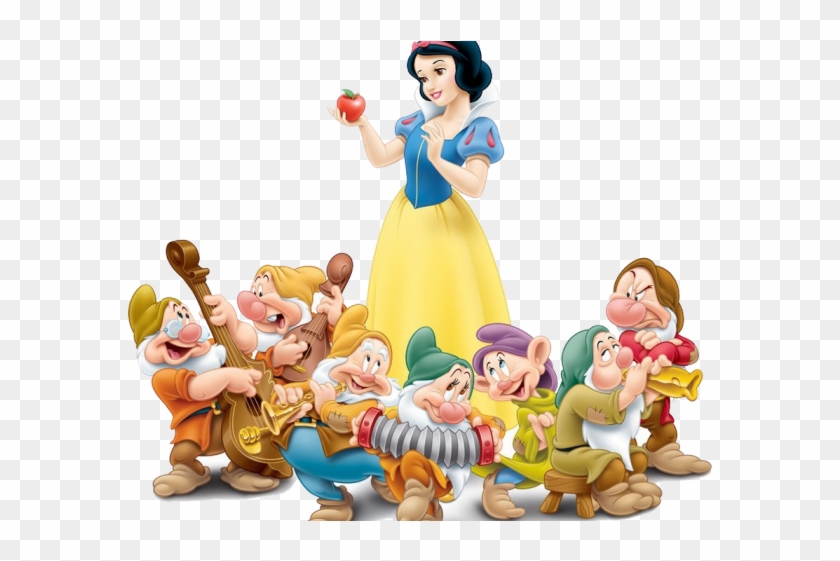 Snow White And The Seven Dwarfs Clipart House - Snow White With Seven Dwarfs #739097