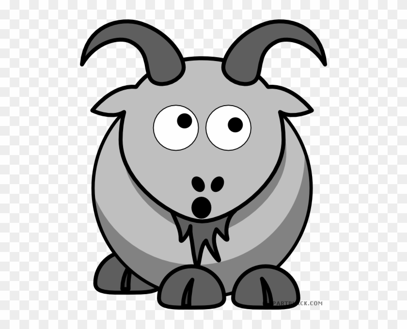 Gray Goat Animal Free Black White Clipart Images Clipartblack - Cartoon Goat #741150
